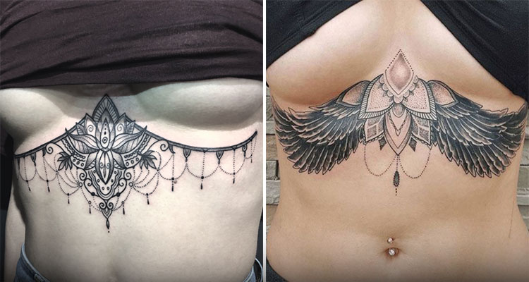 50 Best Under Boob Tattoos Intimate And Provocative  InkMatch