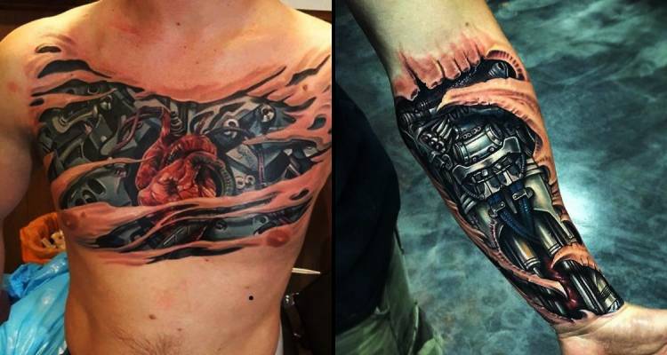 40 Most Creative And Beautiful Biomechanical Tattoo Meanings  Designs   Saved Tattoo