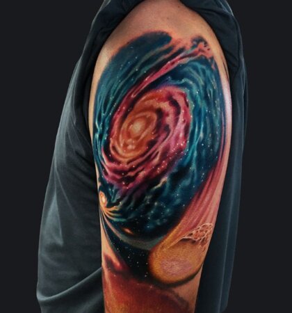 25 Stunning Galaxy Tattoo Ideas with Meaning: Latest Designs