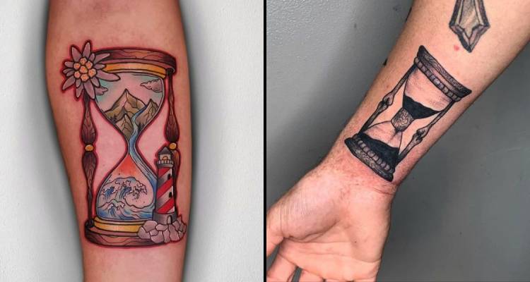 40 Explore the Eternal Passage of Time with Hourglass Tattoo Ideas