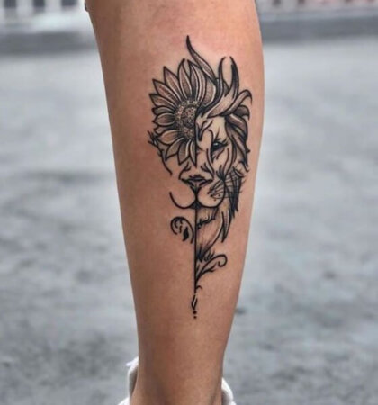 55 Adorable Calf Tattoo Ideas who Loves Charming Design 2024