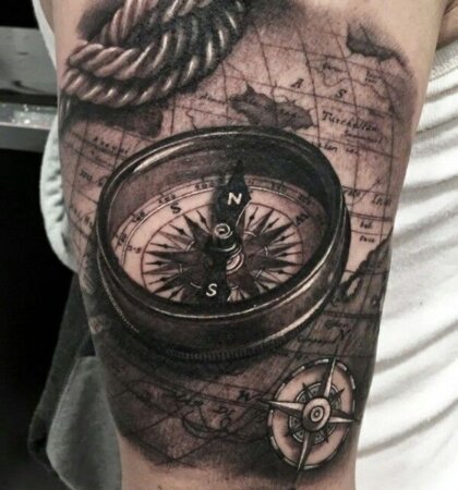 50 Stunning Compass Tattoo Design Ideas [Best of 2024]