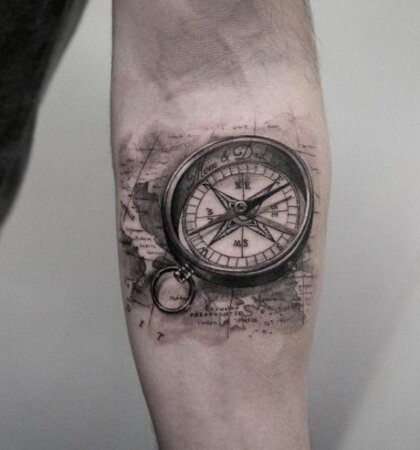 50 Stunning Compass Tattoo Design Ideas [Best of 2023]