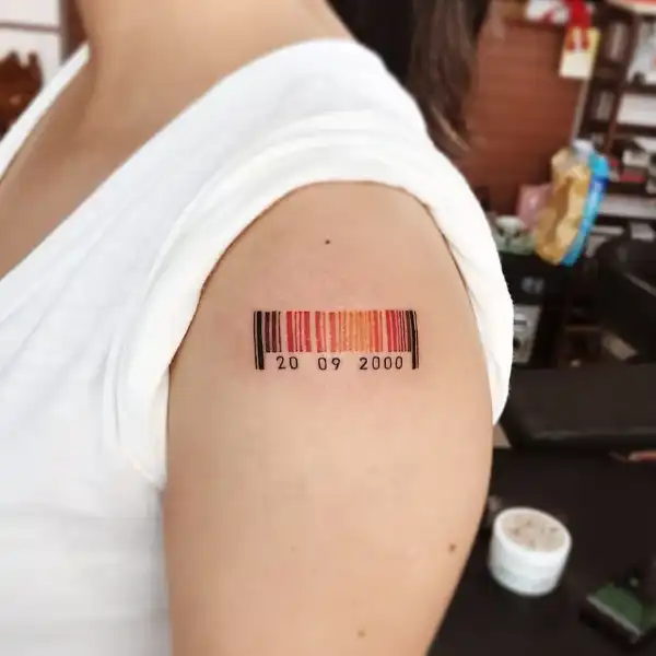 barcode tattoo wrist for girls