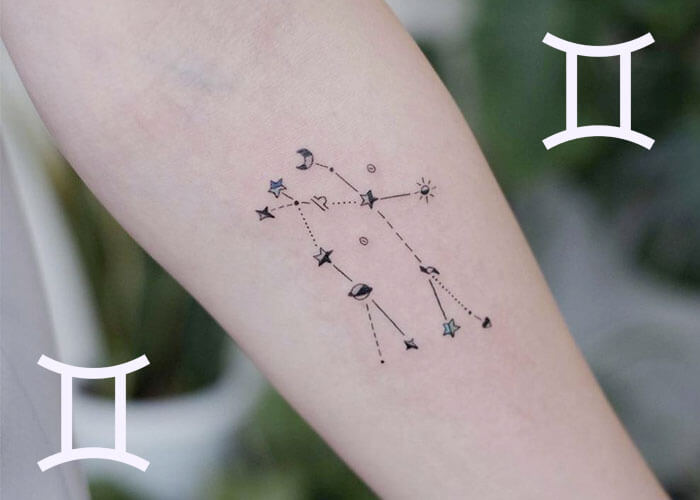 gemini constellation tattoos