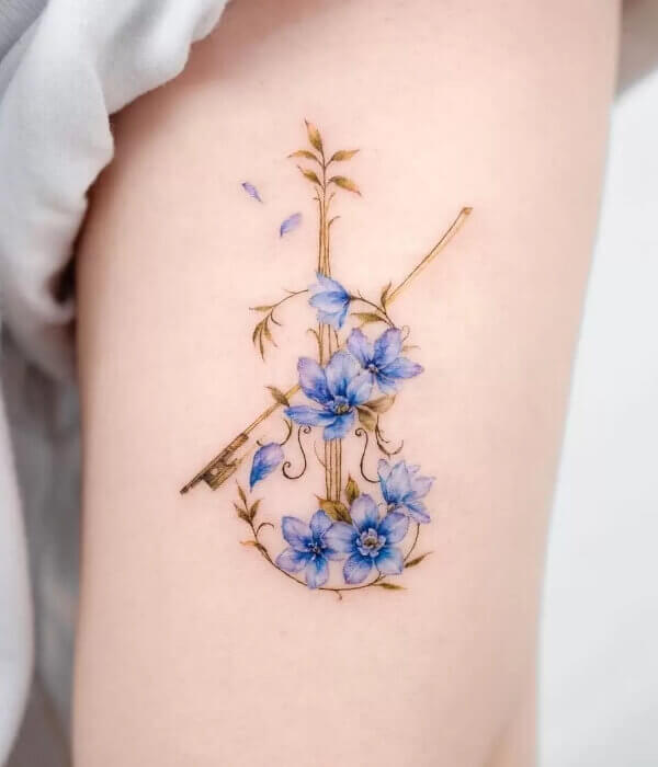 20 Gorgeous Larkspur July Birth Flower Tattoo Ideas 2022