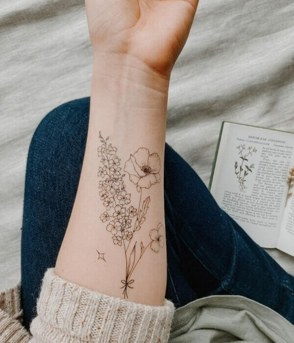 49 Pretty Birth Flower Tattoos And Their Symbolic Meaning