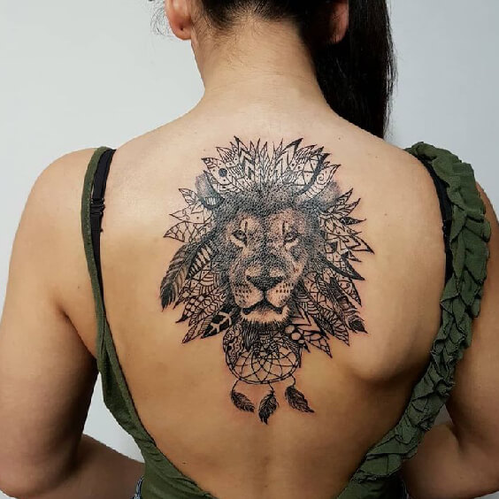 back lion tattoo for women 35  KickAss Things