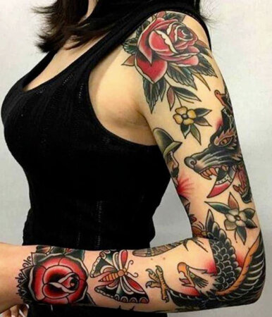 60+ Beautiful Eye-Catching Sleeve Tattoo Ideas for Women