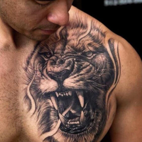 lion tattoo on chest menTikTok Search