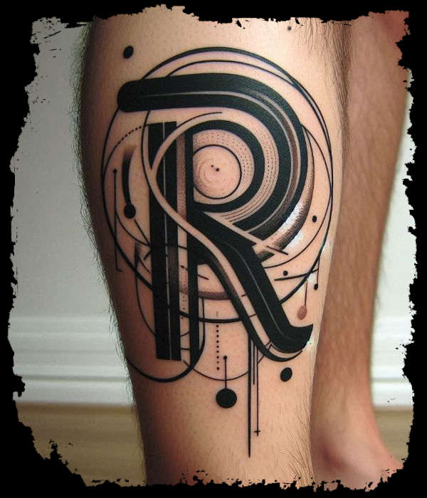 Abstract-R-letter-tattoo