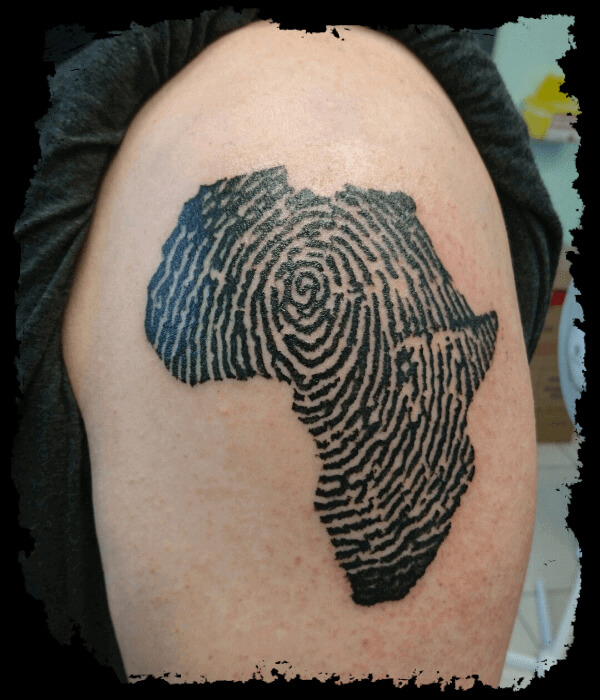 African-shape-fingerprint-tattoo
