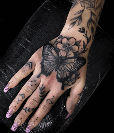 Amazing Butterfly Hand Tattoos For Men And Women