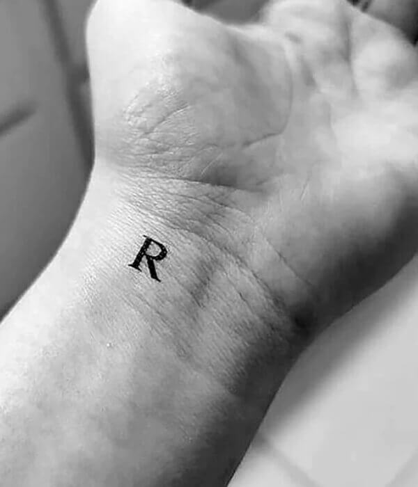 Letter R Temporary Tattoo Sticker  OhMyTat