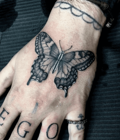 Amazing Butterfly Hand Tattoos For Men And Women