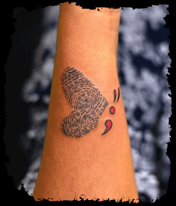Semicolon-fingerprint-tattoo