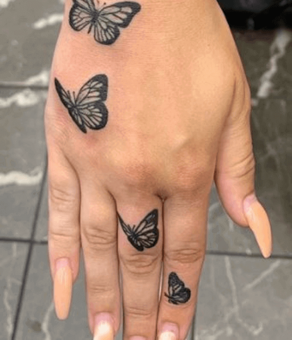 Hand tattoos Butterfly design and Butterflies on Pinterest  Butterfly hand  tattoo Hand tattoos Butterfly tattoo