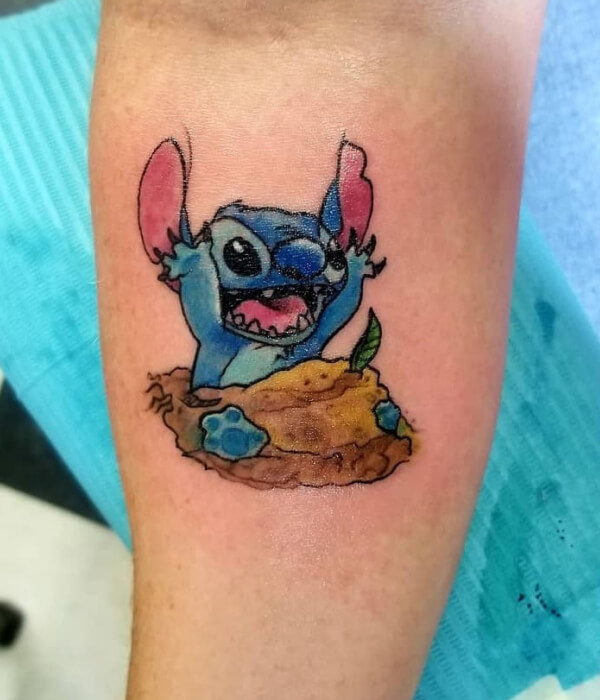 Stitch from LILO and Stitch tattoo done by Christian Massey at The Skin  Museum in Milwaukee Wi  rtattoos