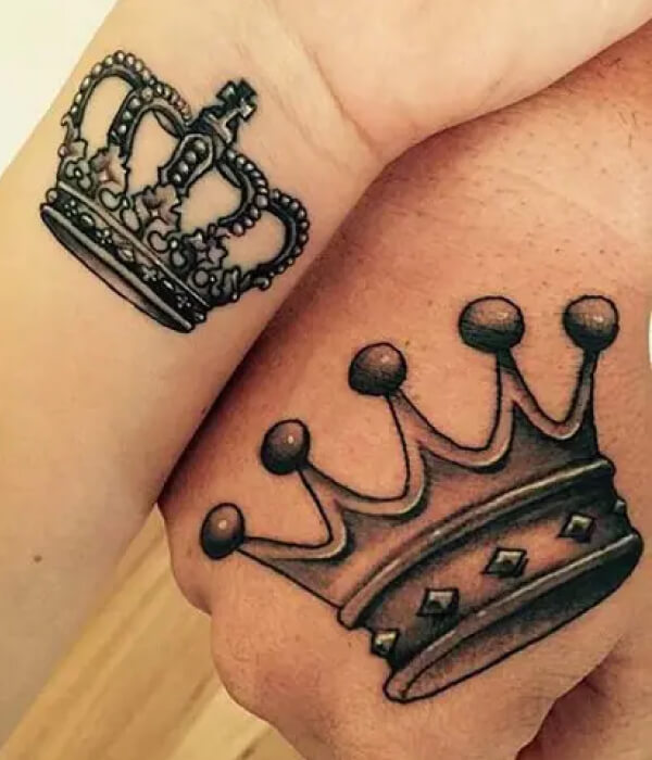 simple king crown tattoos