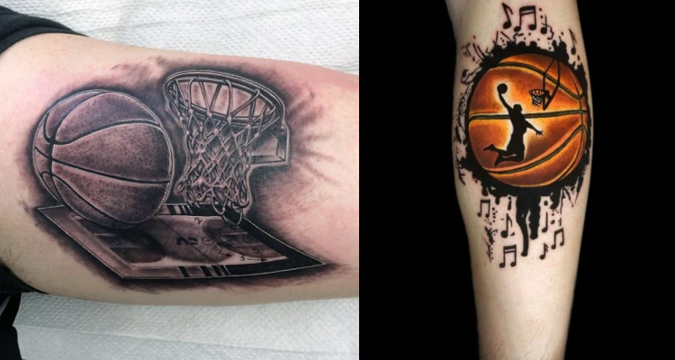 basketball tattoos for women