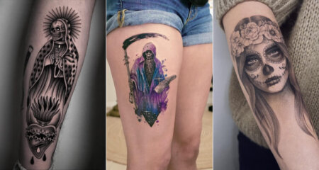 20 Amazing Santa Muerte Tattoo Designs, Ideas And Meaning