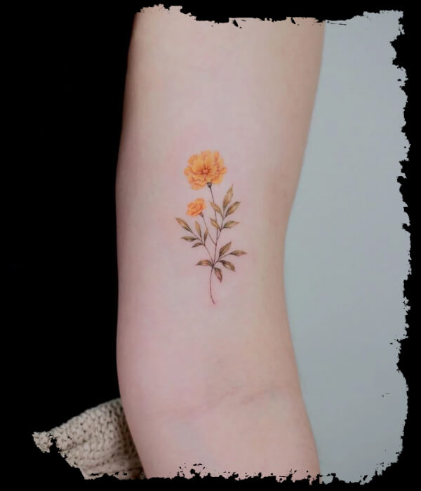 marigold-flower-tattoo-small