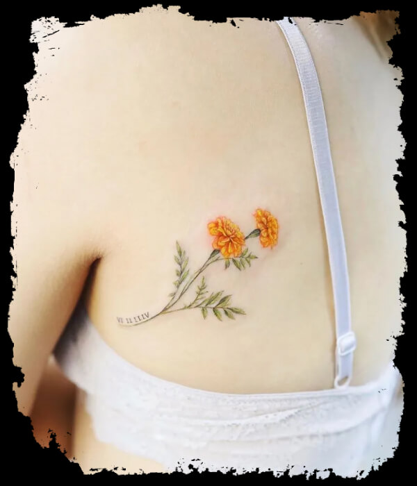 Marigold-Flower-Tattoo-Designs