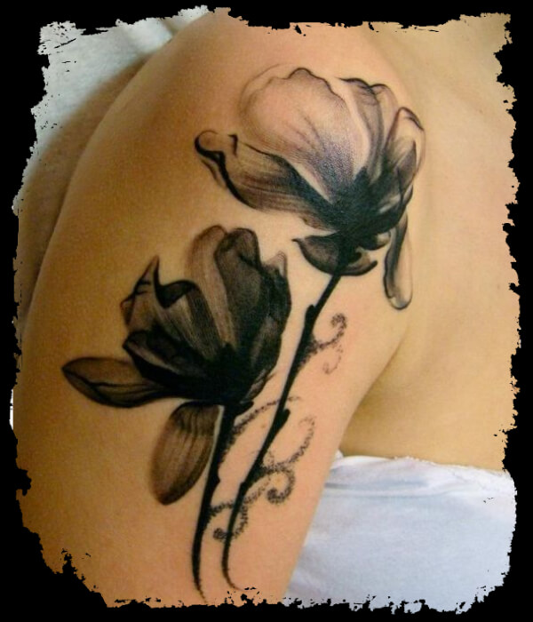 Dark-Flower-Tattoo-Designs