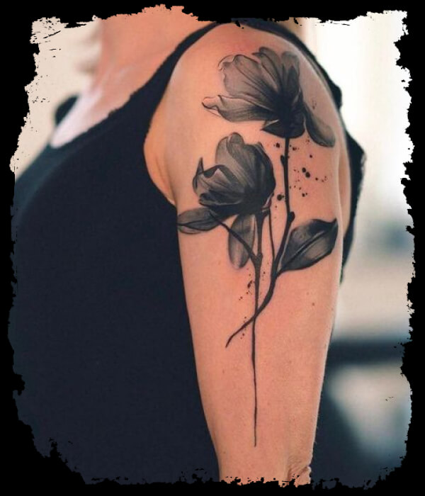 Dark-Flower-Tattoo-Designs