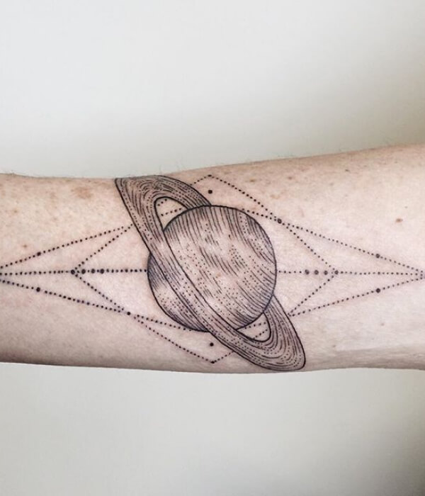 Geometric-Saturn-Tattoo