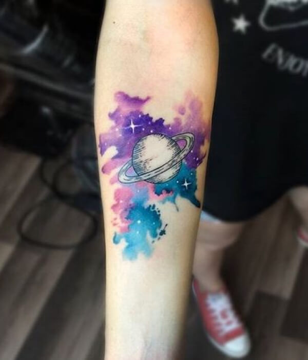 Watercolor-Saturn-Tattoo