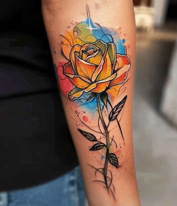 Watercolor-Forearm-Tattoos