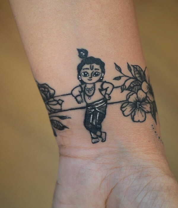 Bal-Krishna-(Krishna as a Child)-Tattoo