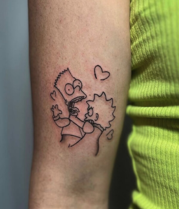 Bart-and-Lisa-Brother-and-Sister-Tattoo