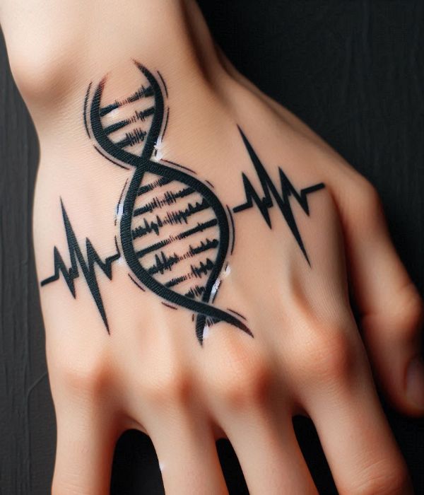 DNA-Heartbeat-Tattoo