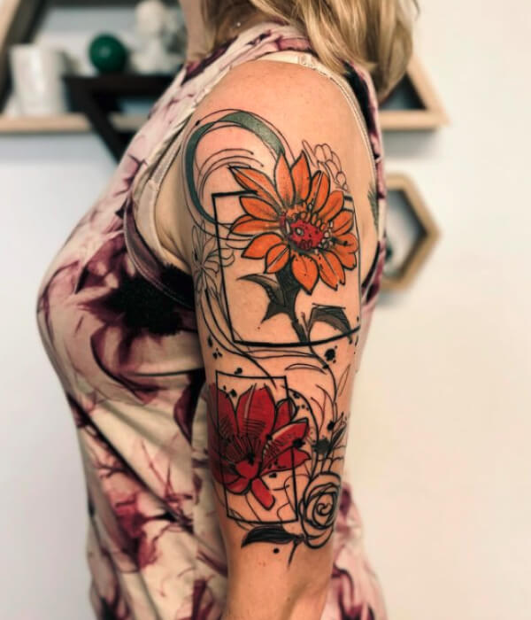 Dali's-Flower-Tattoo