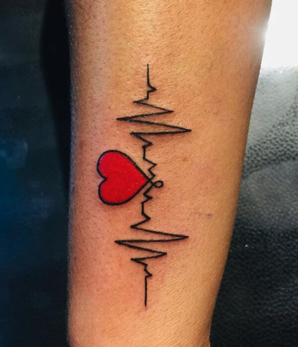 Heartbeat-and-Heart-Tattoo