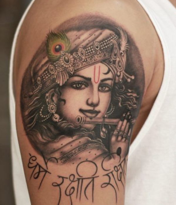 Krishna-and-the-Full-Moon-Tattoo