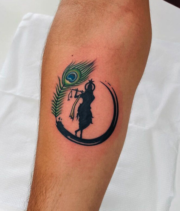 Krishna-and-the-Peacock-Feather-Tattoo