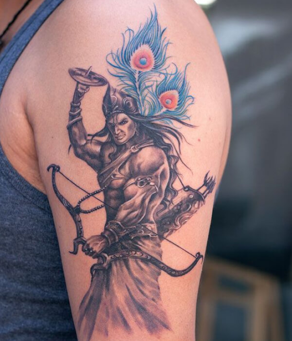 Krishna-with-Sudarshan-Chakra-Tattoo