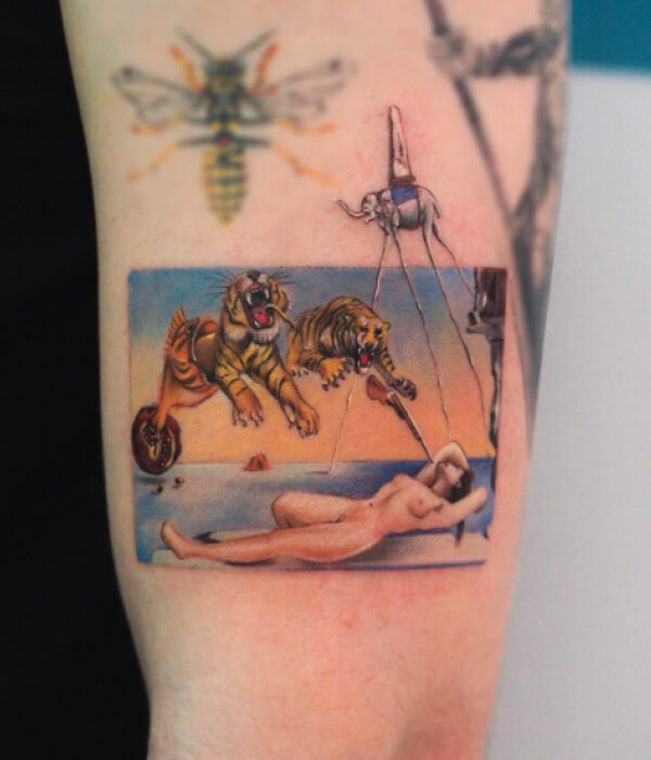 The-Dream-Caused-by-the-Flight-of-a-Bee-Tattoo