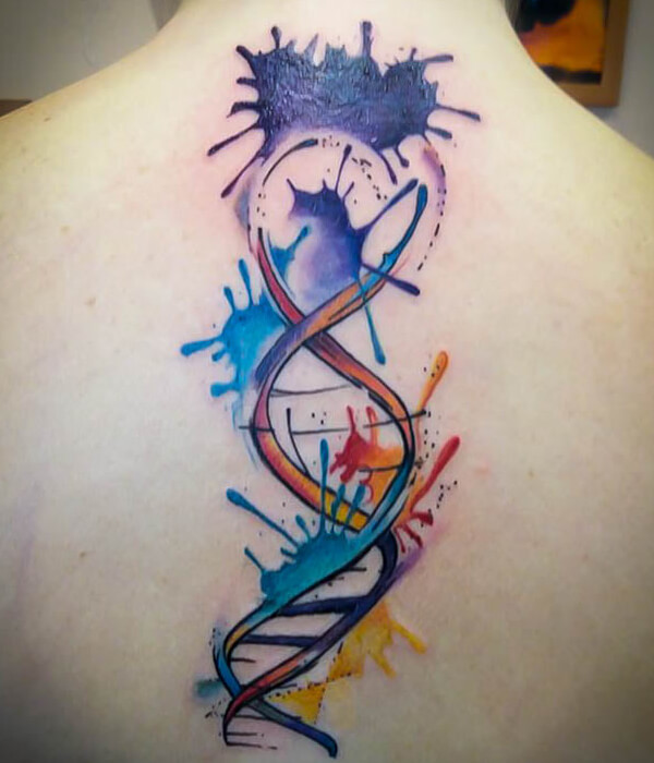 Watercolor-DNA-Tattoo