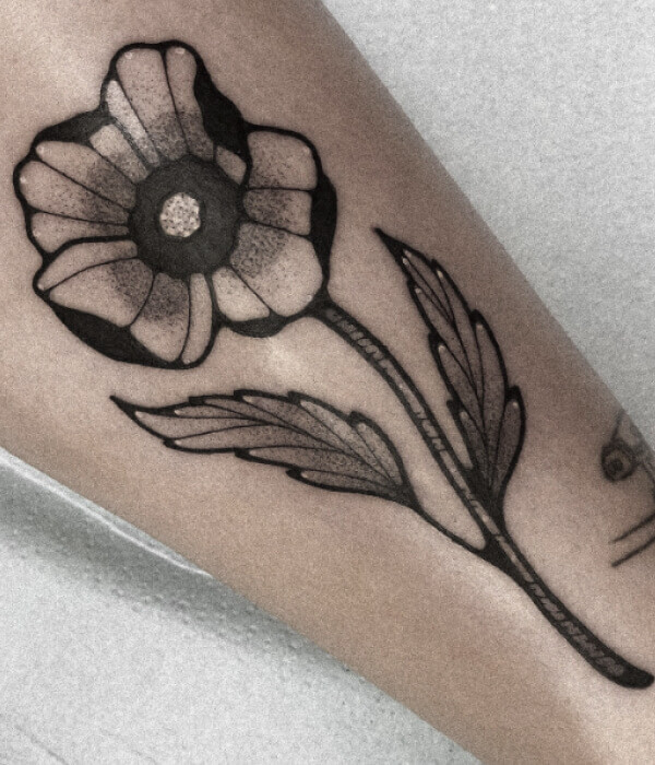 Bold-Black-Lined-Poppy-Tattoo