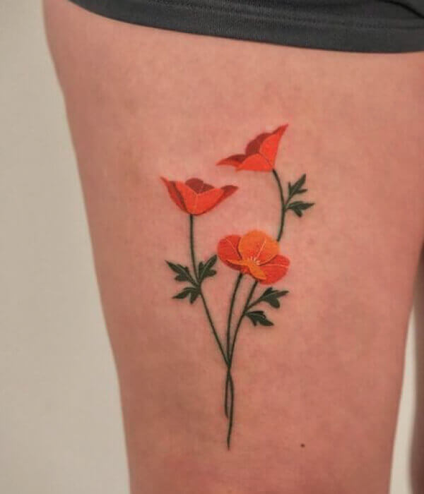 California-Poppy-Tattoo