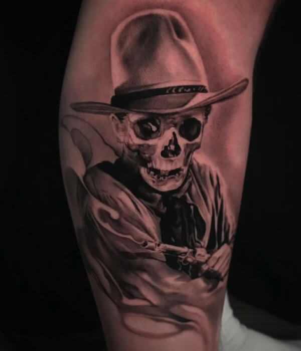 Classic-Outlaw-Skull-Tattoo