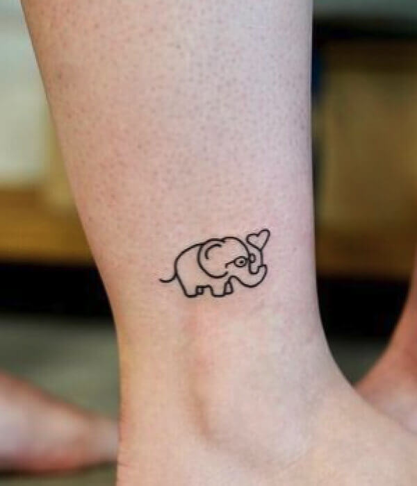 Elephant-Outline-Tattoo