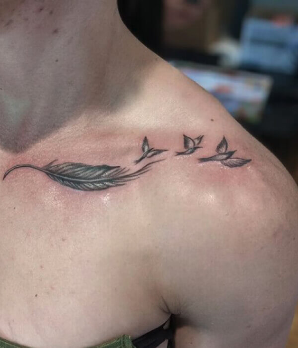 Feather-with-Birds-Tattoo