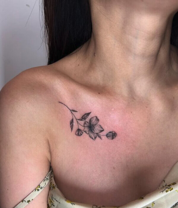 Floral-Collarbone-Tattoo