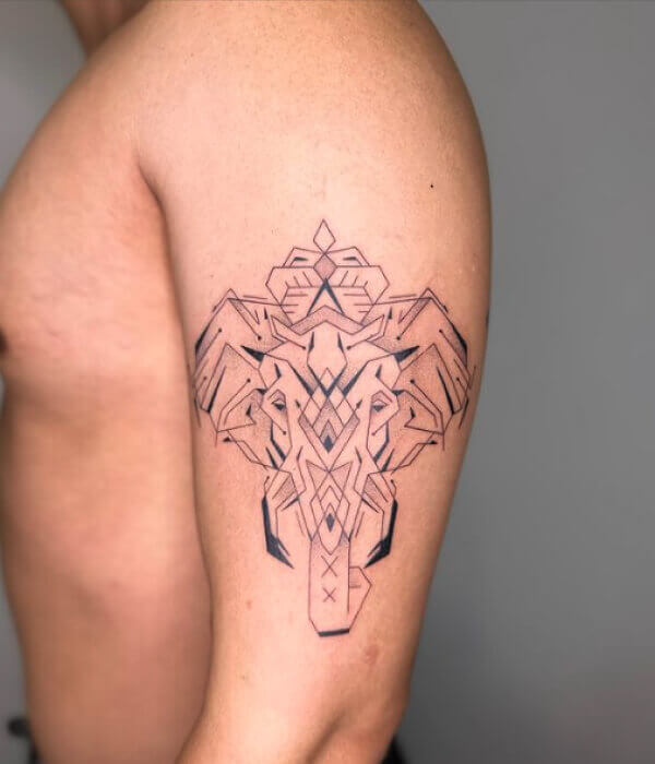 Geometric-Ganesh-Tattoo