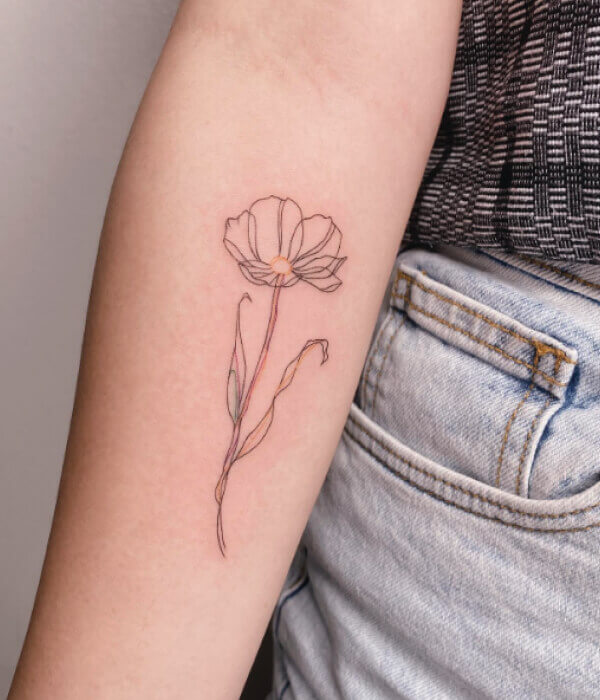 Minimalist-Poppy-Flower-Tattoos